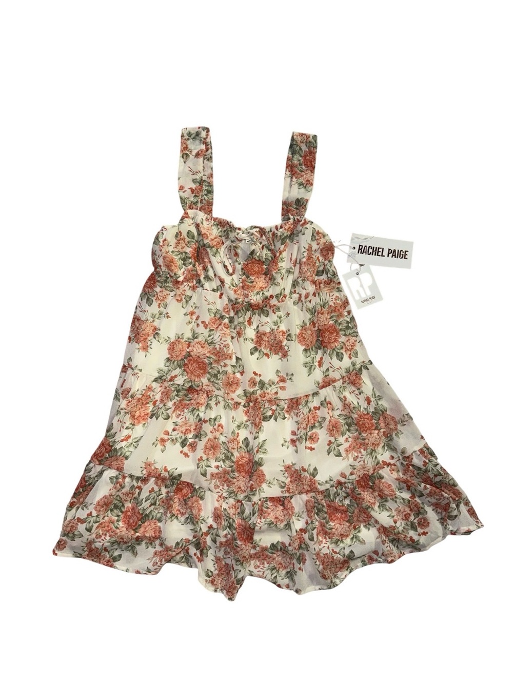 Rachel Paige Floral Print Tiered Mini Dress